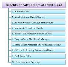 Benefits of Debit Card